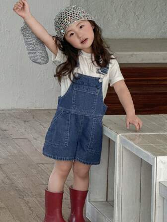 enfantdoll金髪のデニムオーバーオール人形 Forsum ラバービニール 男の子人形 赤髪 大きな目 そばかす