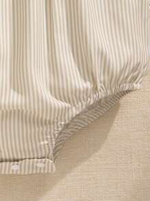 Souflis Souflis Infant Baby Boy Bear Print Striped Short Sleeve Bodysuit - Apricot - View 6