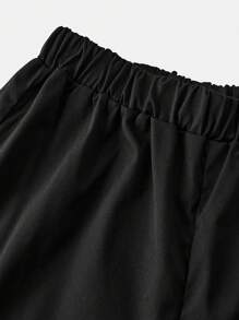 SHEIN Girlism Tween Girl Casual Streetwear Loose Jersey Print Top And Wide Leg Pants 2-Piece Set