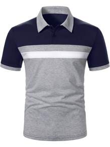 Manfinity Homme 男士时尚休闲短袖 Polo 衫 - 灰色 - 查看 4