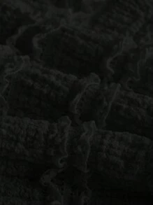 Sweetina Women's Casual Simple Solid Jacquard Fabric Camisole, Summer - Black - View 4