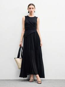 CUCCOO BIZCHIC 女士金属装饰高跟凉鞋，时尚百搭 - 黑與白 - 查看 6