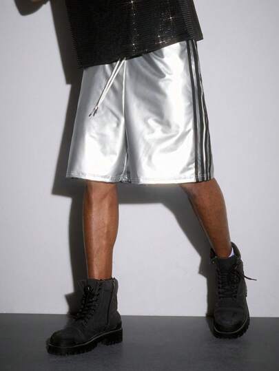 Street Life Men's Drawstring Casual Shorts, Suitable For Summer