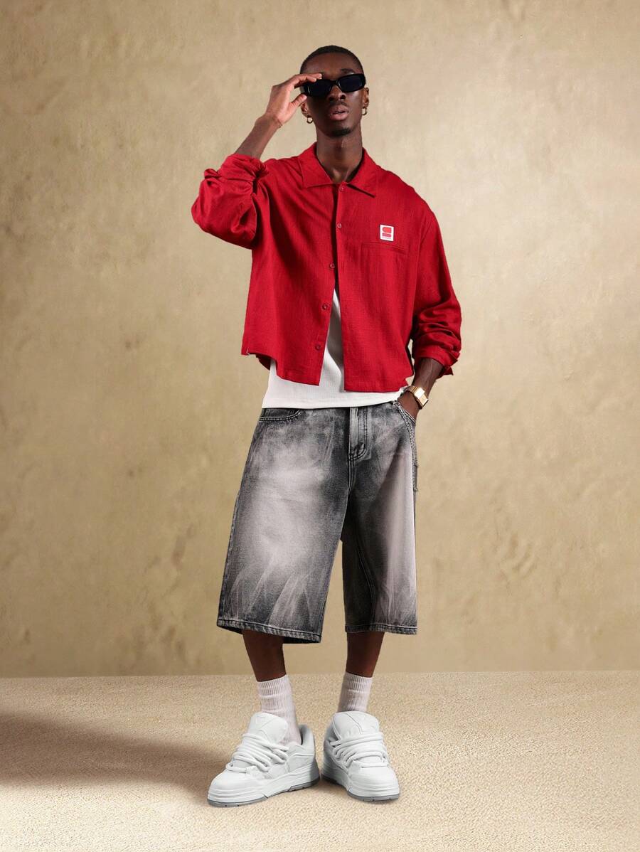 SUMWON Chaqueta estilo lino con abotonadura, corta, de uso laboral y urbano, holgada, casual, de manga larga, con cuello, para primavera y otoño