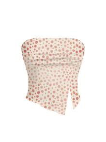 Shutterstock 女士渐变色波尔卡圆点修身吊带背心，适合夏季、度假、音乐节穿着 - 彩色 - 查看 1