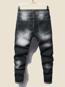 Manfinity LEGND Plus Size Men's Fashion Denim Jeans, Suitable For Summer