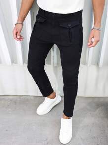 Manfinity Homme Men's Utility Pocket Skinny Casual Jeans