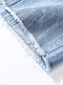 Manfinity EMRG Plus Size Men's Ombre Gradient Front Button Casual Long Sleeve Denim Jacket