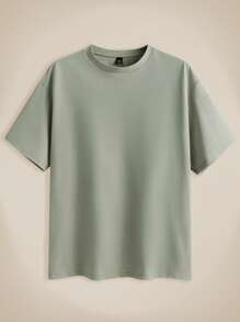 EASEVO 3pcs/Set Men Plus Size Solid Color Plain Nice Knitted Casual Short Sleeve T-Shirt, Regular-Fitting With Round Neckline, Perfect For Summer Daily Wear, Going Out