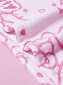 HELLO KITTY AND FRIENDS | SHEIN 1 件卡通图案超强吸水超细纤维干发帽，带 2 个按钮，适合不同发量，快速干燥 - 粉色 - 查看 11
