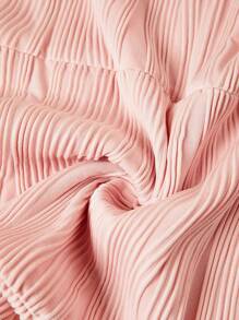 Ellevyn Damen elegantes Alltagskleid mit Mesh-Einsätzen, transparentem Layering-Look und Rüschenärmeln, tailliert geschnitten - Altrosa - Übersicht 11