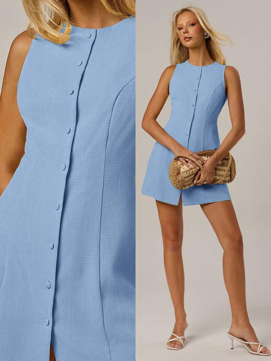 Avantive 女士毕业礼服 教堂服装 女士早午餐服装 奶油黄迷你连衣裙 野餐服 母亲节连衣裙 茶会连衣裙 野餐服 夏威夷女士服装