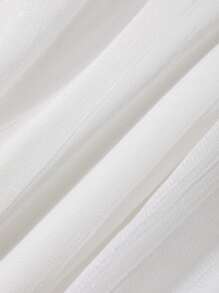 DAZY Damska sukienka na co dzień z długim rękawem, falbanką, z koronkowym kołnierzykiem i stójką, jesienna - Biały - Zobacz 13