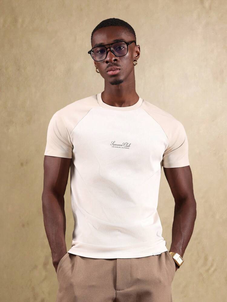 Athletic Muscle Fit Los Angeles California Script Logo Tee