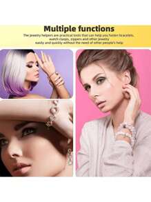 SHEIN 1/2/3/4 قطعة أداة مساعدة لارتداء الأساور والأساور والعقود والساعات وأخرى من الحلي، مفاصل و أجهزة إغلاق