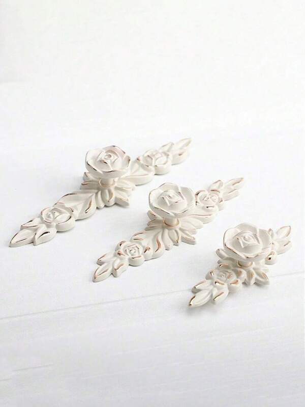 1 件/2 件现代简约欧式玫瑰色、象牙白色油漆、锌合金家具、把手、橱柜、衣柜、抽屉、门把手，用于婚礼装饰