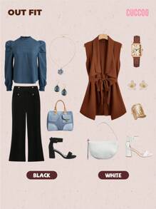 CUCCOO CURVES Plus Size Women Black Ankle Strap Sandals, Fashion Classic Wide Fit Comfortable Peep Toe High Heels For Christmas