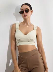 Activina Damen Einfarbiges ärmellos Lässig kurz Sport T-Shirt/Tank Top für den Sommer