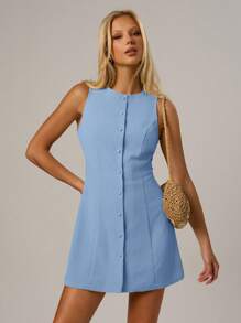 Avantive 女士毕业礼服 教堂服装 女士早午餐服装 奶油黄迷你连衣裙 野餐服 母亲节连衣裙 茶会连衣裙 野餐服 夏威夷女士服装