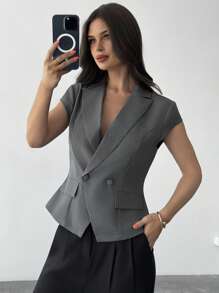 Firerie Women Blazers, Modest,Graduation,Teacher Outfits For Women,Back To School In Fall/Winter - Grey - View 7