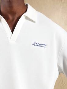 SUMWON Classic Resort Summer Polo Waffle Texture Breathable Athletic Performance Tennis Golf Leisure Sport Essential - White - View 5