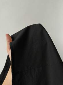 SHEIN EZwear 黑色休閒性感女款套裝，時尚適合夏季辦公室、夜晚外出、約會穿搭，秋冬女裝套裝 - 黑色 - 查看 7