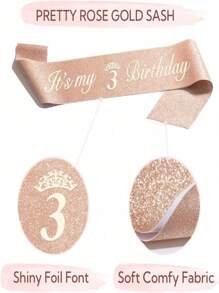 Set de 2 piezas que incluye peine para el cabello con corona de cristal de strass para el 3er, 4to, 5to, 6to, 7mo, 8vo, 9no cumpleaños, decoración de aniversario, "¡Es mi 5to cumpleaños!", faja de satén, suministros para fiestas, corona de strass y decoración de cumpleaños, navidad, día de la madre, graduación - Multicolor - Ver 4
