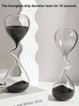 1Pc New Creative Shaped Glass Timer Ornament For Home, Office Desk Decoration & Children'S Day Gift, Suitable For Living Room, Bedroom And Dining Room Halloween, Spooky, Autumn, Festival, Holiday Christmas, Winter, Holiday, Festival, Fall Decor