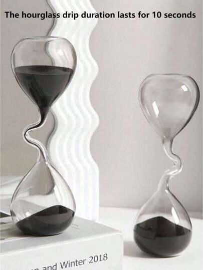 1Pc New Creative Shaped Glass Timer Ornament For Home, Office Desk Decoration & Children'S Day Gift, Suitable For Living Room, Bedroom And Dining Room Halloween, Spooky, Autumn, Festival, Holiday Christmas, Winter, Holiday, Festival, Fall Decor