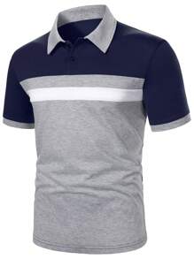 Manfinity Homme 男士时尚休闲短袖 Polo 衫 - 灰色 - 查看 3