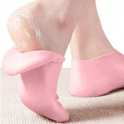 1/2 đôi tất silicon dưỡng da chân, giữ ẩm, chống nứt nẻ, làm mềm chai sần, bảo vệ lớp biểu bì bàn chân, mặt nạ massage dưỡng ẩm cho bàn chân.
