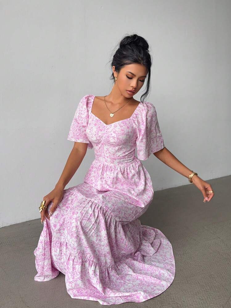 olina dress in pink ditsy Astr | Dresses | Astr The Label Olina Pink Ditsy Floral Dress