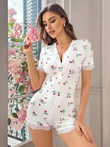 Pijama estilo mono de verano para mujer, perfecto para vacaciones