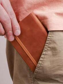 SHEIN 1 Sổ tay bỏ túi A7 nhỏ gọn - 200 trang có dòng kẻ, hoàn thiện mờ, Sổ tay nhật ký mini cầm tay nhiều màu có khóa kéo, tiện lợi để ghi chú khi di chuyển, Sổ tay mini - Một cỡ - Xem 3