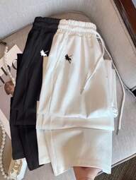 SHEIN New Casual Lazy Horse Embroidery Versatile Straight-Leg Pants For Women Fall Cloth For Women