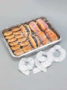 SHEIN 50/10 pezzi di copertura antipolvere per vassoio di torte (la lunghezza totale di A+B deve essere inferiore a 70 cm/27,6 pollici), copertura per alimenti per feste, accessori per la stanza delle torte da forno, utensili da cucina per la conservazione degli alimenti, copertura per frutta, verdura e pane