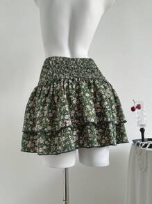 Chiquease Damen eleganter Urlaubstorte-Stil Mini-Rock