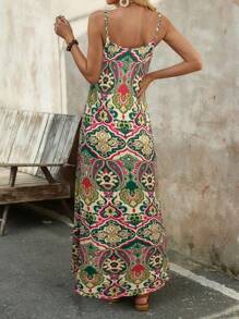 EMERY ROSE Women Stretchy Knit Casual Sleeveless Dress, Suitable For Spring And Summer,Bohemian Clothes Suitable For Going Out Chic Dress - Multicolor - View 5