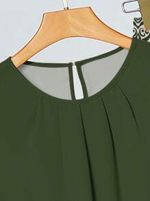 SHEIN Clasi 2件套女士绿色休闲图案套装，适合夏季日常通勤 - 綠色 - 查看 3