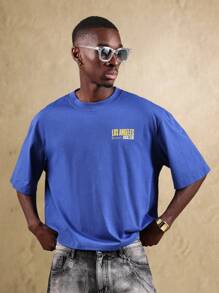 SUMWON Los Angeles California Summer Social Club Boxy Fit Casual Street Style Short Sleeve Tee Athletic Urban Sportswear Graphic Print