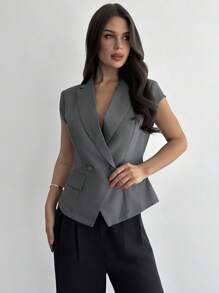 Firerie Women Blazers, Modest,Graduation,Teacher Outfits For Women,Back To School In Fall/Winter - Grey - View 3