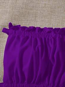 SHEIN Swim Sutien de bikini Beach Resort pentru femei - Violet - Vizualizare 5