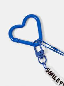 SmileyWorld® | SHEIN 笑脸和国旗图案时尚亚克力钥匙扣 - 寶藍色 - 查看 4