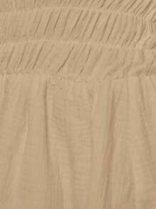 MUSERA Ruched Bodice Shirred Cut Out Linen Tie Floaty Mini Dress Spring Summer Vacation Cute Elegant Sundress Ibiza Holiday Beach Date Night, Night Out, Birthday