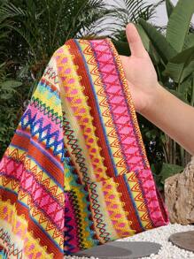 Vestido de punto ajustado con textura tropical de verano para niñas preadolescentes, conjunto a juego de mamá e hija (se venden por separado 3 piezas)