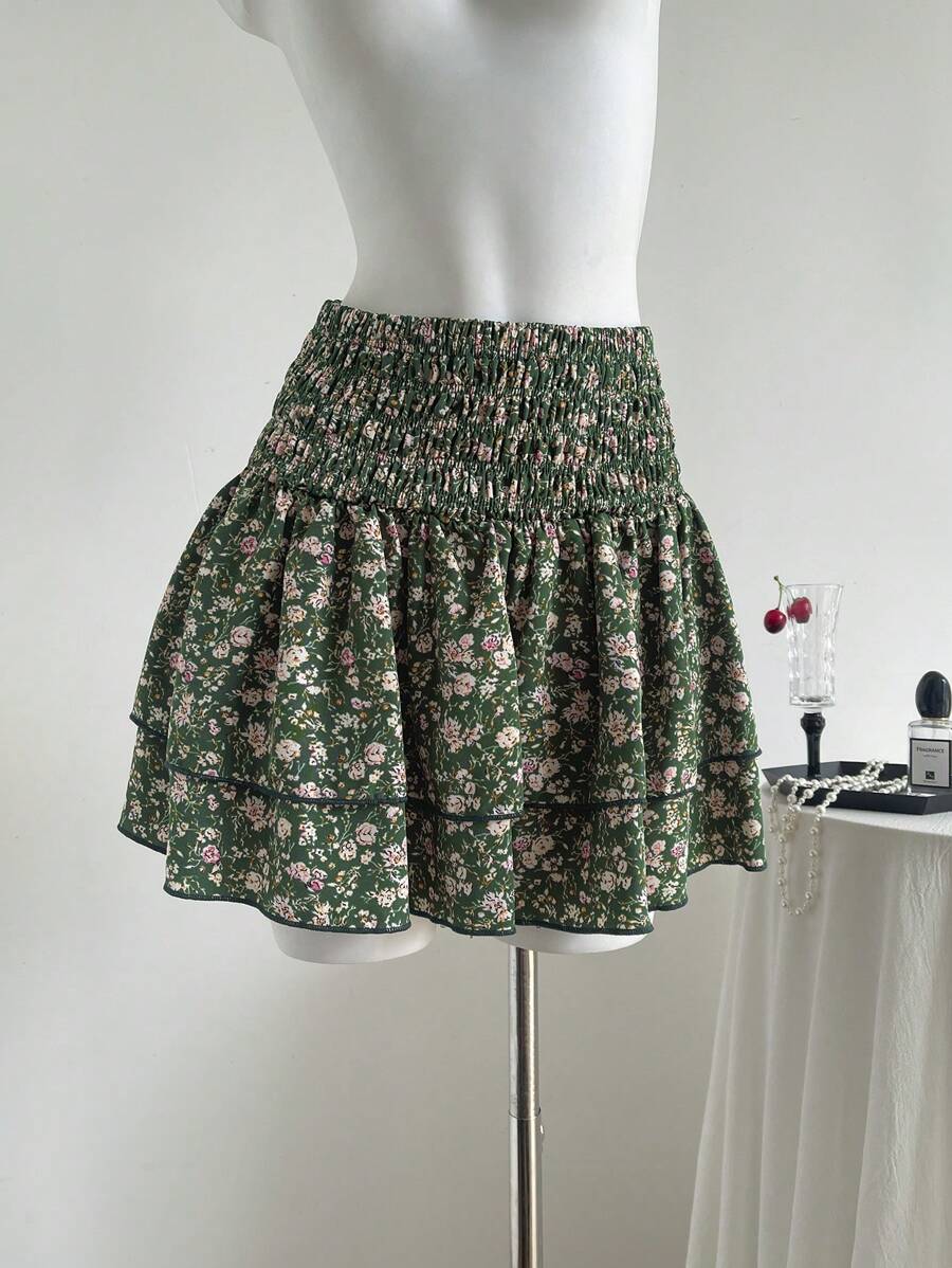 Chiquease Damen eleganter Urlaubstorte-Stil Mini-Rock