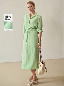 MOTF PREMIUM LEINEN SCHRÄGTASCHEN-ROCK