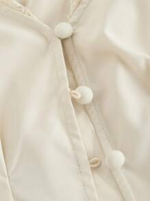 SHEIN MOD Plus Size Apricot Vintage Elegant Lace Trim Button Front Shirt