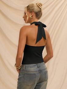 Avantive Metal Trim/Halter Neck And Off-The-Shoulder/Black Top/Formal/Back To School/Halloween/Wedding Guest/Vacation/Y2k/Beach /Cute/Teacher/Going Out/Business Casual/Elegant/Birthday/Office Outfits/Country Concert/Club/Western/Work Clothes/Streetwear/Vintage/Festival/Cocktail/Rave/Prom/Airport/Funny/Basic/Brunch Outfits/2000s Style/Bodycon/Old Money Style/Church/Homecoming/Classy/Party/Modest/Fairycore/Coquette/Date Night/Festival/Resort Wear/Baddie/Stockholm Style/Night Out