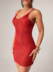 Silquee Women's Solid Color Fitted Summer Sleeveless Sweater Dress Beach Outfits For Woman,Beach Vacation Outfits